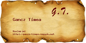 Gancz Tímea névjegykártya